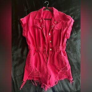 Scarlet pink romper - Jean